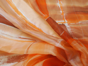 Hedvábný šátek - Divočina oranžová