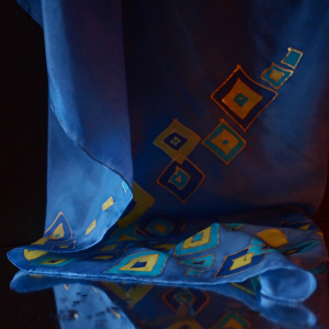 Hedvábný šátek - Půlnoční, 90x90