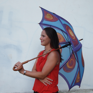 Deštník - hedvábí - Mám duši plnou barev